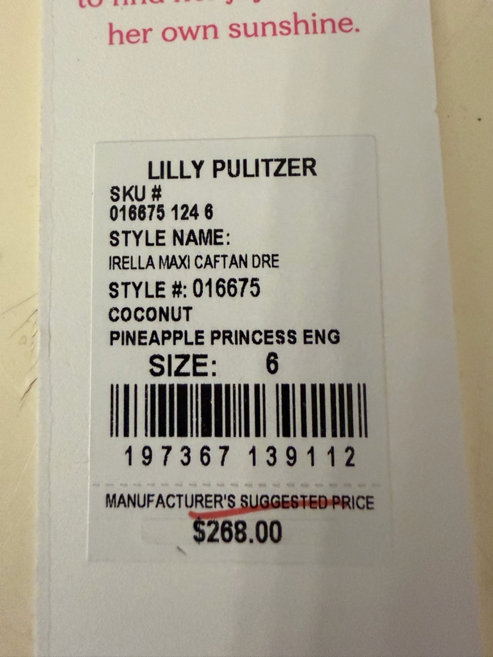 Lilly Pulitzer Irella Maxi Caftan Dress 6 - Picture 5 of 5